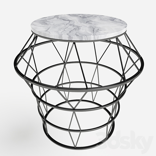 Round coffee table 3DSMax File - thumbnail 1