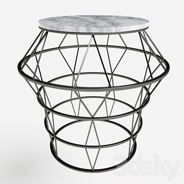 Round coffee table 3DSMax File - thumbnail 2