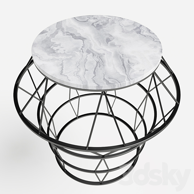 Round coffee table 3DSMax File - thumbnail 3