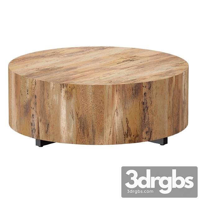 Round Coffee Table Dillon Spalted Primavera Round Wood Zoffee Table Tsrate Andes Barrel 3dsmax Download - thumbnail 1