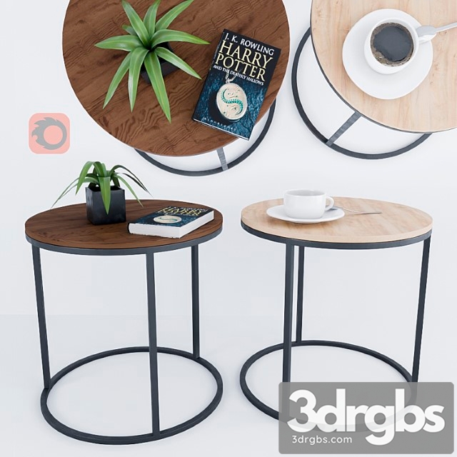 Round coffee table oslo 2 3dsmax Download - thumbnail 1