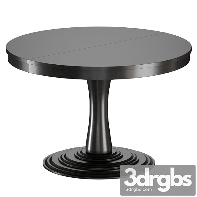 Round Dining Table Aniston Black 45 Round Ehtension Dining Table Tsrate Andes Barrel 3dsmax Download - thumbnail 1