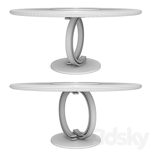 Round Dining Table Blue Moon 3DSMax File - thumbnail 2