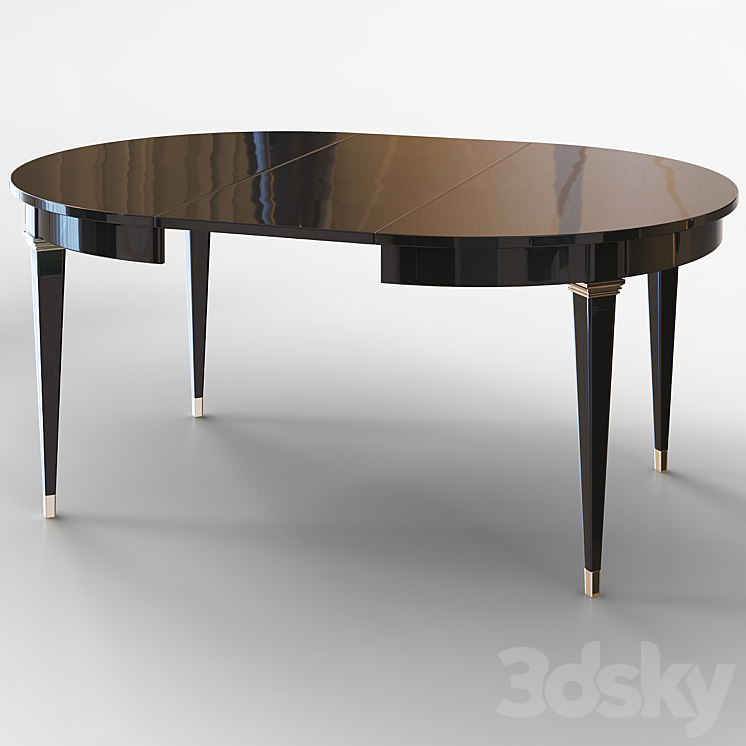 Round dining table in art deco style. 3DS Max - thumbnail 2