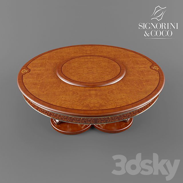 Round dining table Signorini & Coco Bellagio 3DS Max Model - thumbnail 2