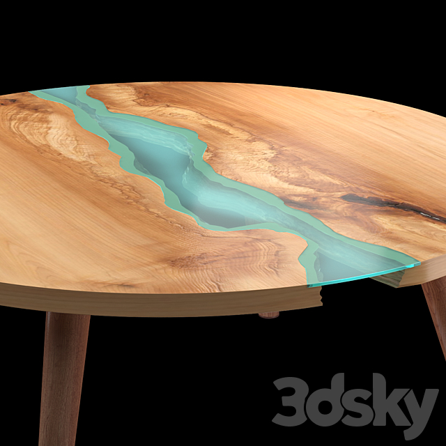 Round Table River Collection 3DS Max Model - thumbnail 2