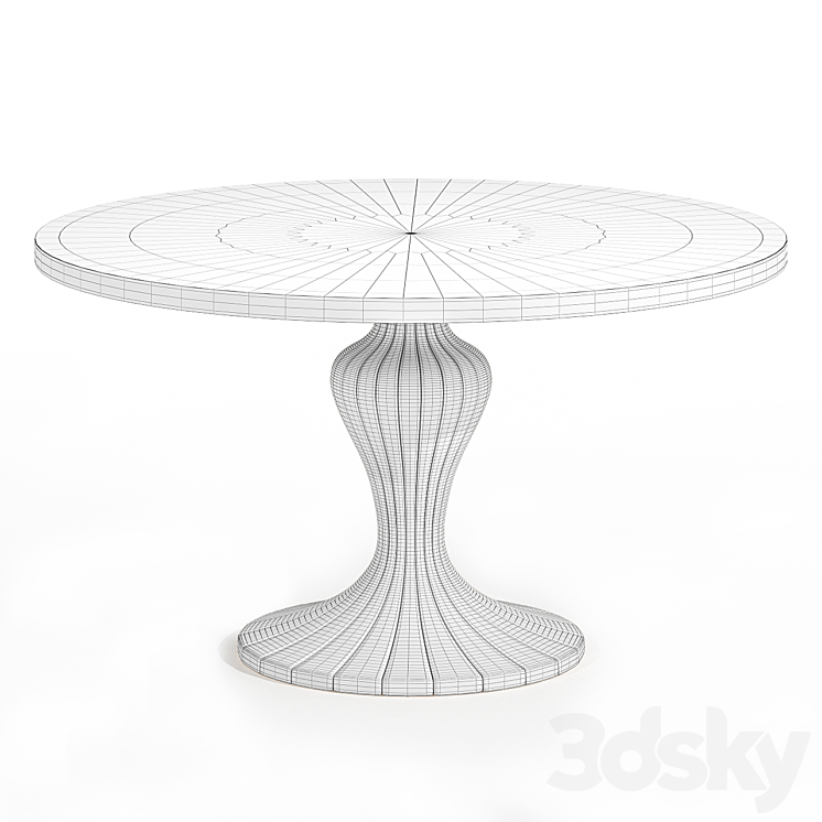 Round Table Table Discussion Caracole 3DS Max - thumbnail 2