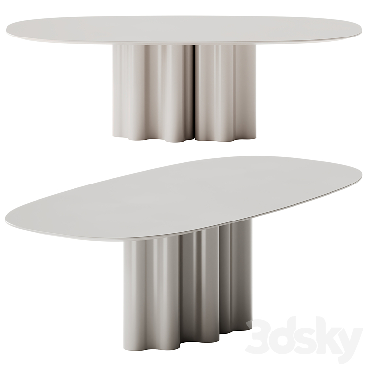 Saba Italia Teatro Magico Oval Table 3DS Max Model - thumbnail 1