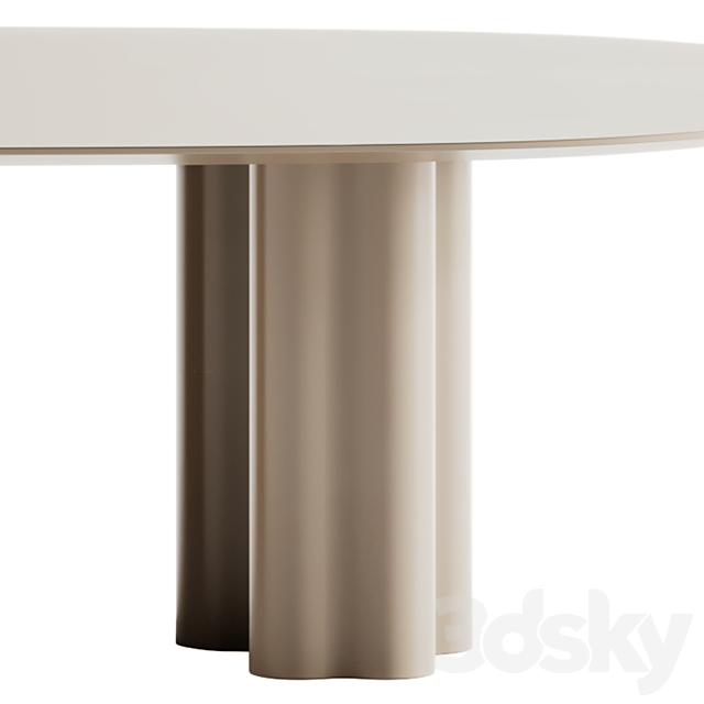 Saba Italia Teatro Magico Oval Table Separate bases 3ds Max - thumbnail 2