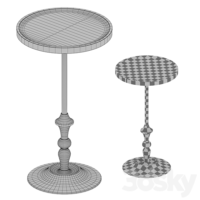 Sadie Drink Table (Crate and Barrel) 3DSMax File - thumbnail 5