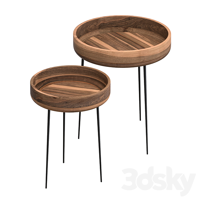 Salontafel set mango hout 3DSMax File - thumbnail 1