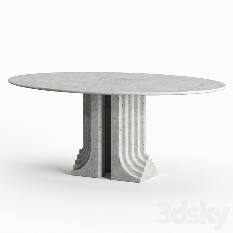 Samo Table by Carlo Scarpa 3DS Max Model - thumbnail 1