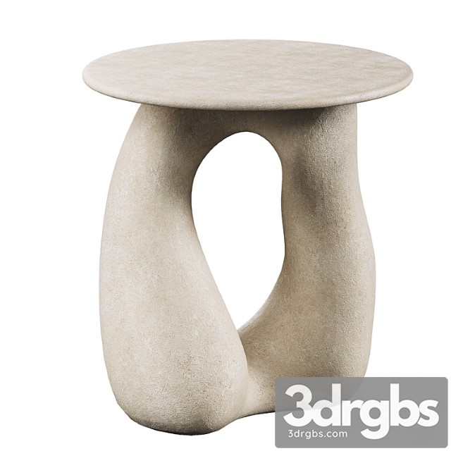 Sandstone gabrielle side table handsculped by hermine bourdin 2 3dsmax Download - thumbnail 1