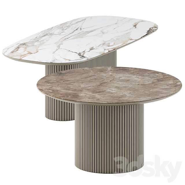 Santiago Coffee tables by Boconcept 3DS Max Model - thumbnail 3