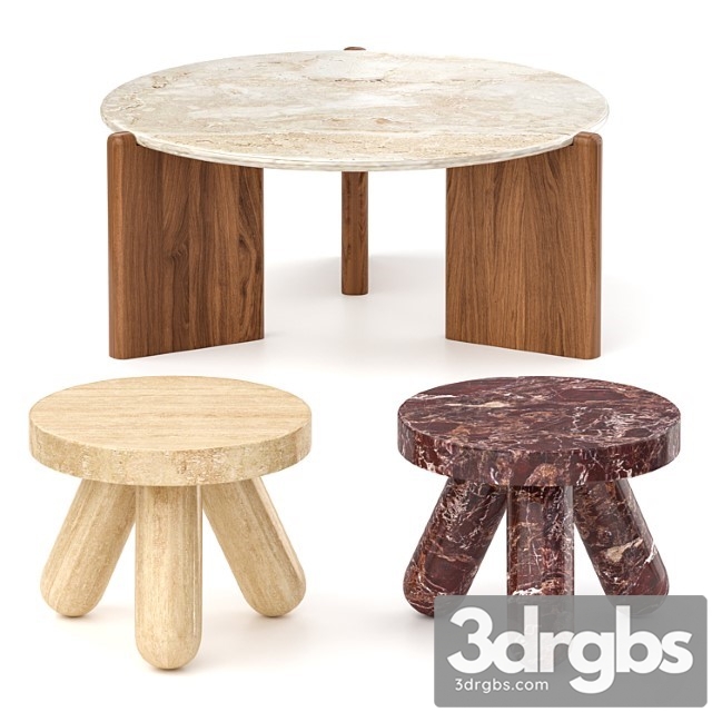 Santoro And Jaxx Coffee And Side Tables 1 3dsmax Download - thumbnail 1