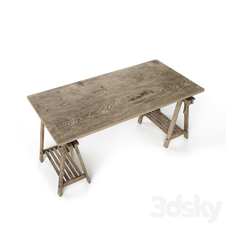 Scandinavian table 3DS Max - thumbnail 1