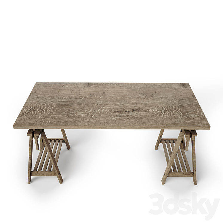 Scandinavian table 3DS Max - thumbnail 2