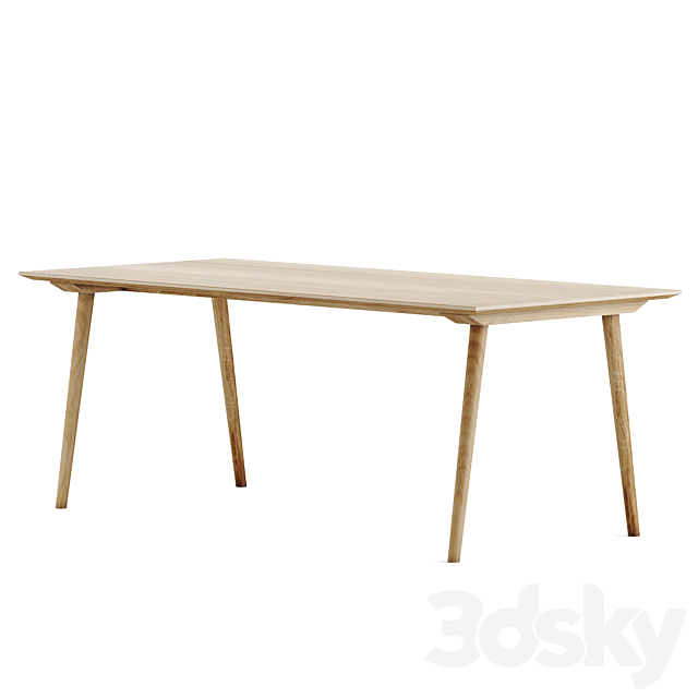 Scandinavian table 3DS Max Model - thumbnail 4