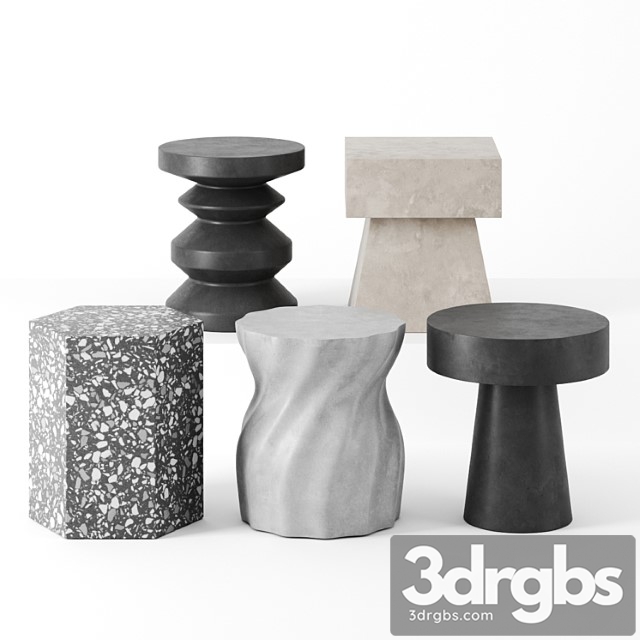 Sculptural side tables - thumbnail 1