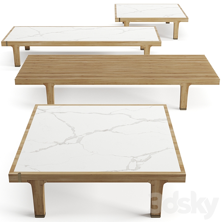 Sealine Coffee Tables By Dedon 3DS Max - thumbnail 2