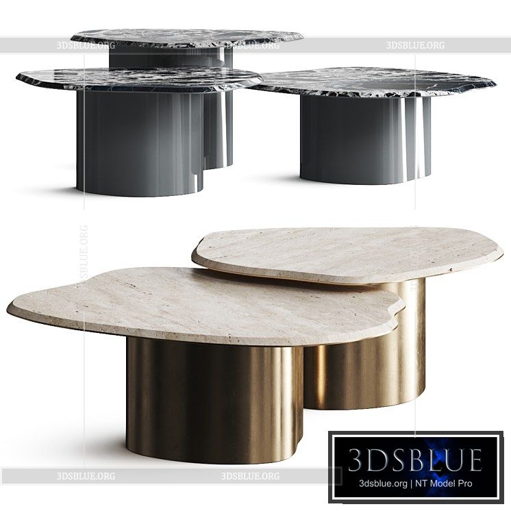 Secolo Fragment Coffee Tables 3DS Max - thumbnail 3