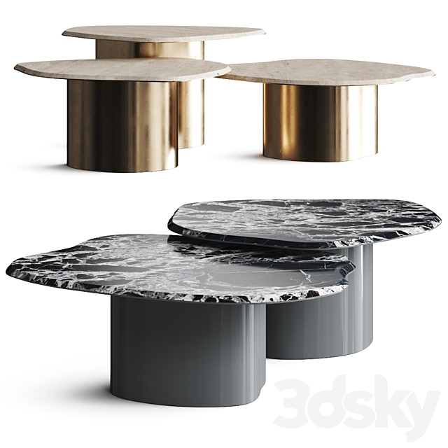 Secolo Fragment Coffee Tables 3DS Max Model - thumbnail 2