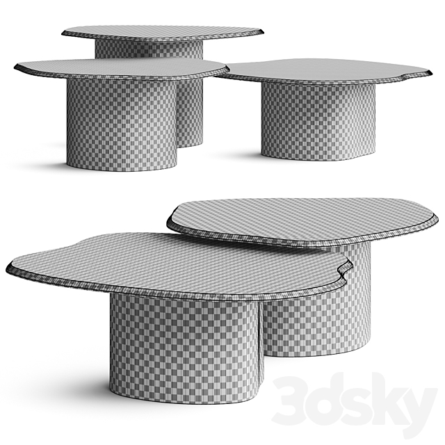 Secolo Fragment Coffee Tables 3DS Max Model - thumbnail 3