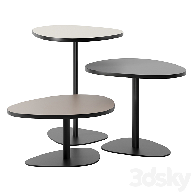 Senses side tables by Bulo 3DS Max Model - thumbnail 1