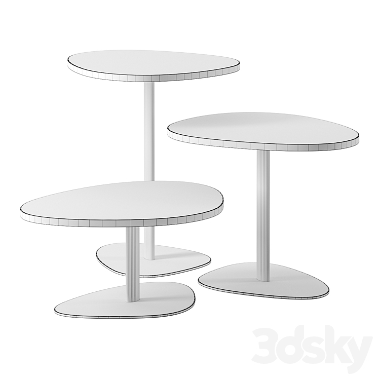 Senses side tables by Bulo 3DS Max Model - thumbnail 2