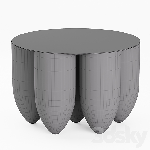 Senufo coffee table 3DS Max Model - thumbnail 2