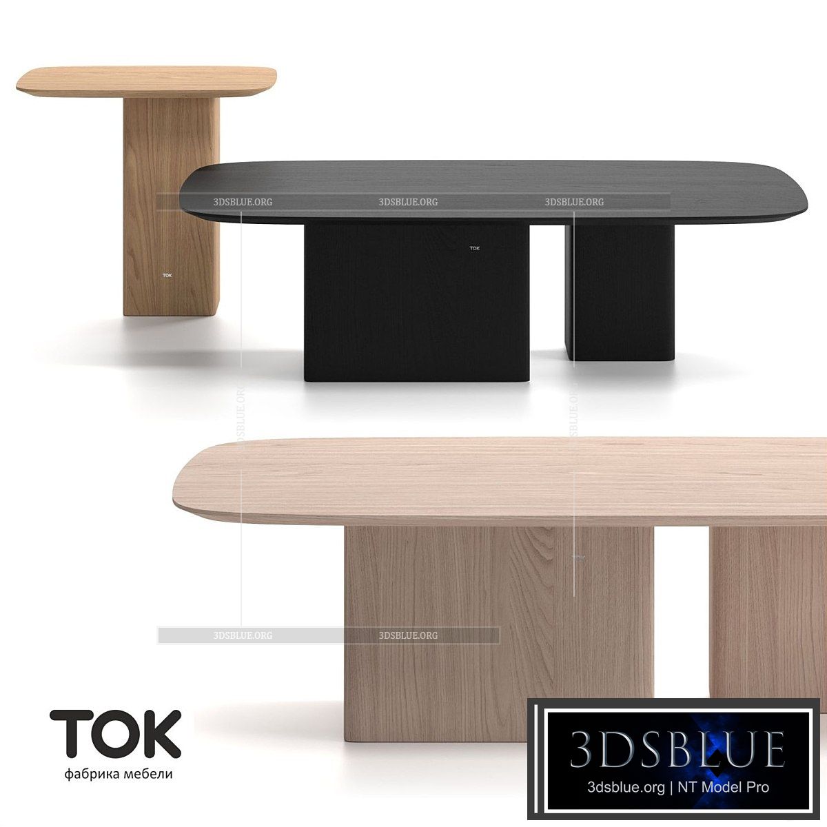 “SERIES OF COFFEE TABLES “”NORI””” 3DS Max - thumbnail 3