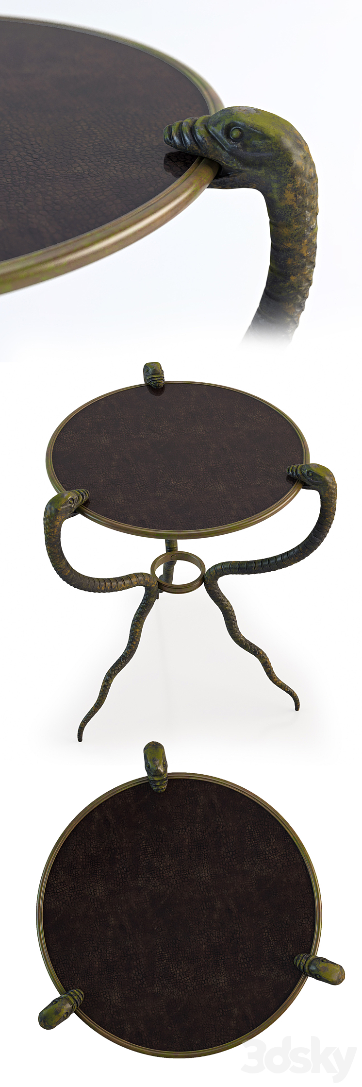 SERPENT OCCASIONAL TABLE 3DS Max Model - thumbnail 2