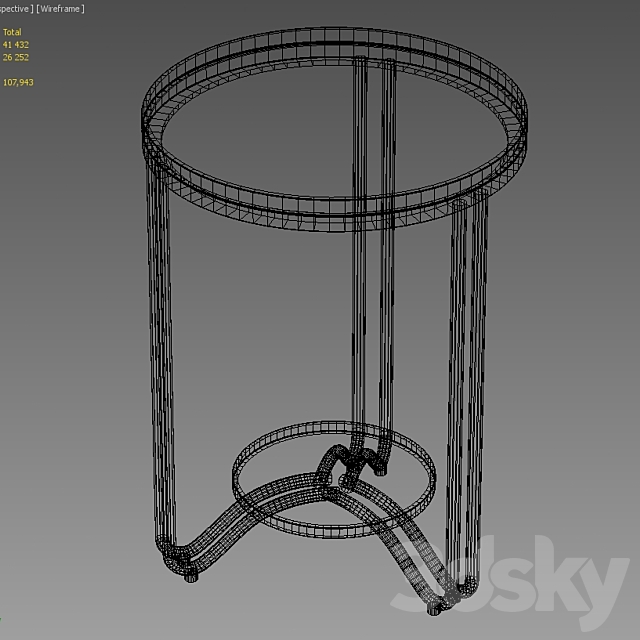 Serving table 100stolov 3DS Max Model - thumbnail 3