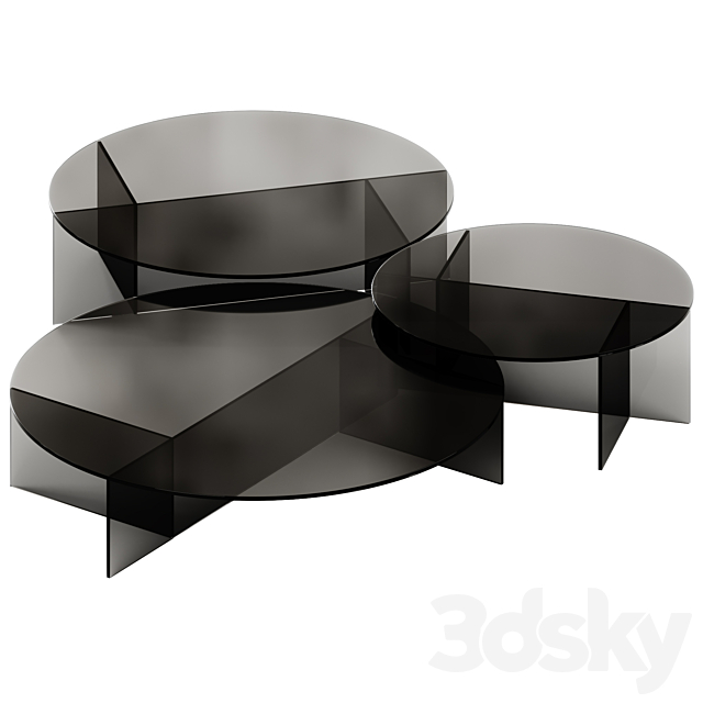 SESTANTE Round Coffee Tables by Tonelli Design 3DS Max Model - thumbnail 2