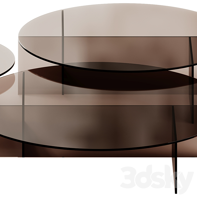 SESTANTE Round Coffee Tables by Tonelli Design 3DS Max Model - thumbnail 3