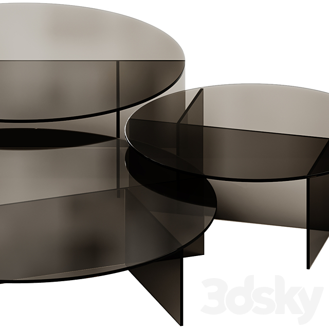 SESTANTE Round Coffee Tables by Tonelli Design 3DS Max Model - thumbnail 4