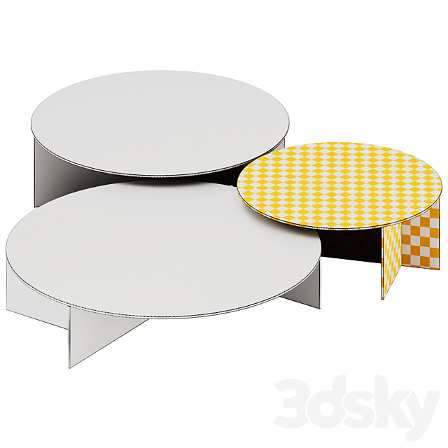 SESTANTE Round Coffee Tables by Tonelli Design 3DS Max Model - thumbnail 6