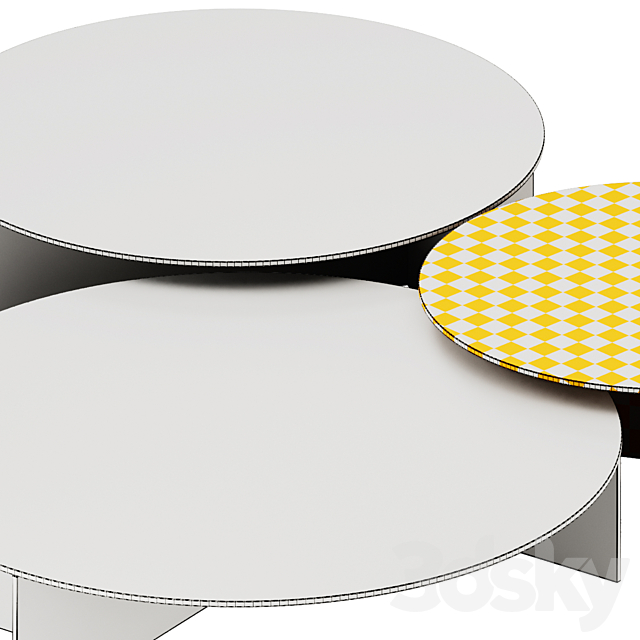 SESTANTE Round Coffee Tables by Tonelli Design 3DS Max Model - thumbnail 7