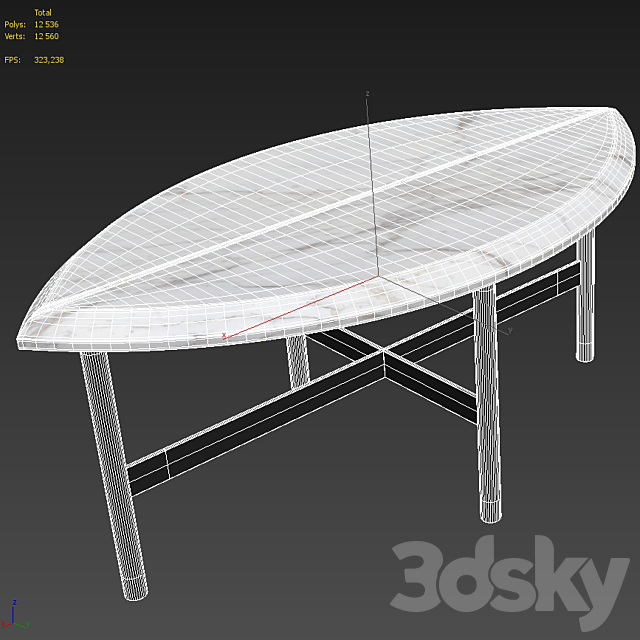 Set coffee table 003. BOOK ONE & TWO. Meridiani JUDD 3DSMax File - thumbnail 4