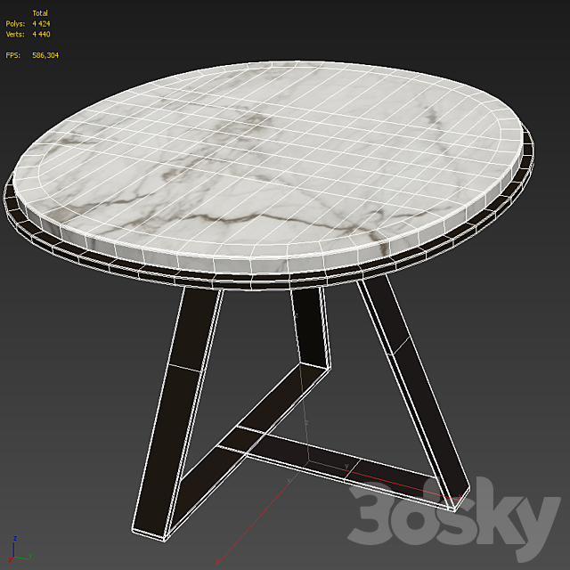 Set coffee table 003. BOOK ONE & TWO. Meridiani JUDD 3DSMax File - thumbnail 5