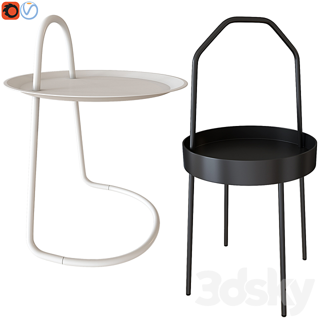 Set coffee table IKEA 001 3DSMax File - thumbnail 1