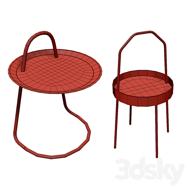 Set coffee table IKEA 001 3DSMax File - thumbnail 3