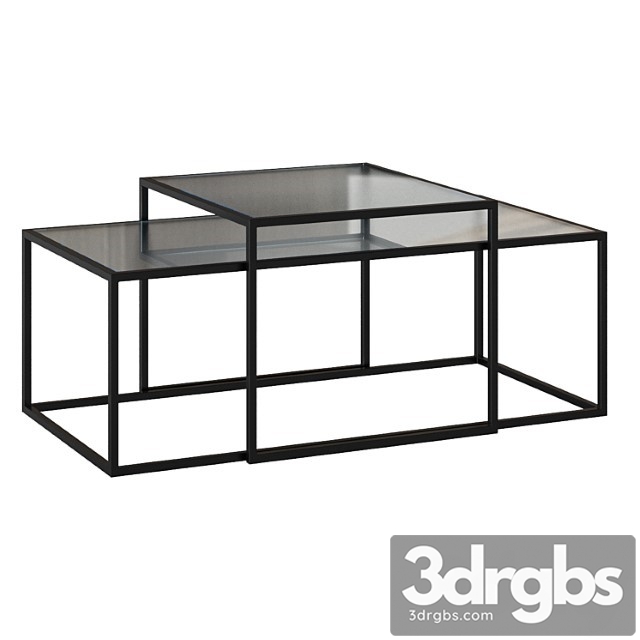 Set Of 2 Akemi Coffee Table 3dsmax Download - thumbnail 1