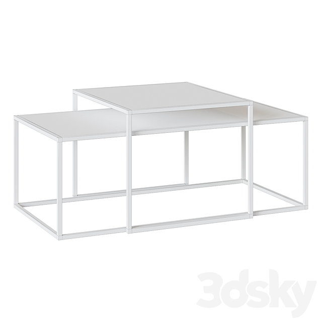 Set of 2 tables Akemi 3DS Max Model - thumbnail 2