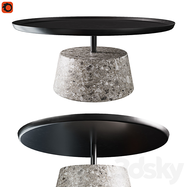 Set of coffee tables 3DS Max Model - thumbnail 2