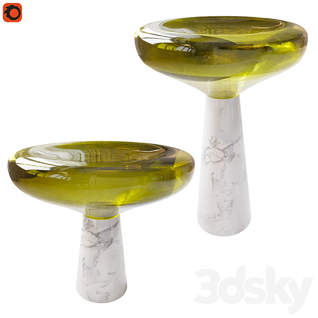 Set of coffee tables 3DS Max Model - thumbnail 3