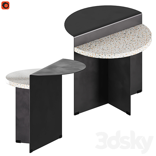 Set of coffee tables Cleary and Neiva 3DSMax File - thumbnail 3