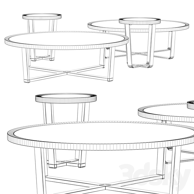 Set of coffee tables factory Vibieffe 1 3DSMax File - thumbnail 2