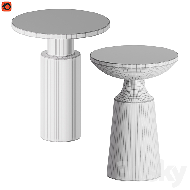 Set of coffee tables Kesbury and Stand M 3DS Max Model - thumbnail 4