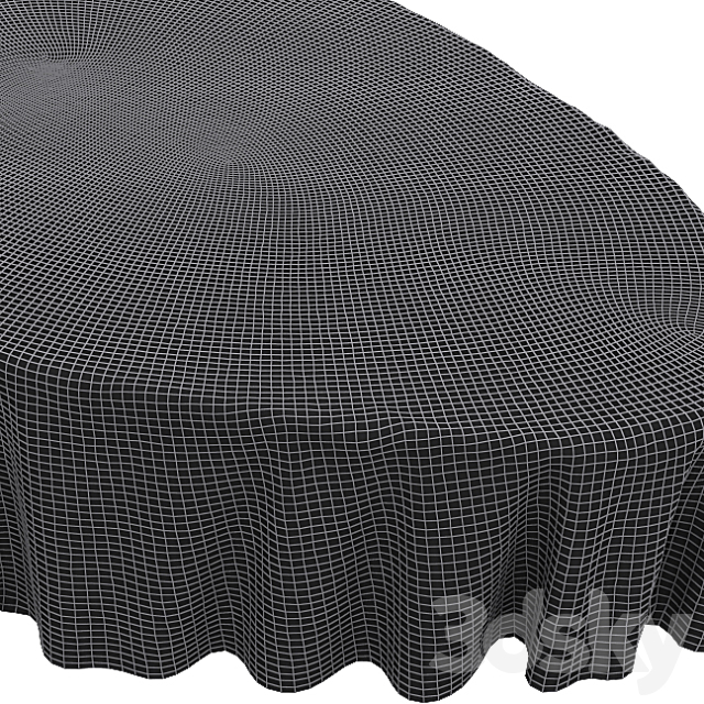 Set tablecloths 3DS Max Model - thumbnail 3